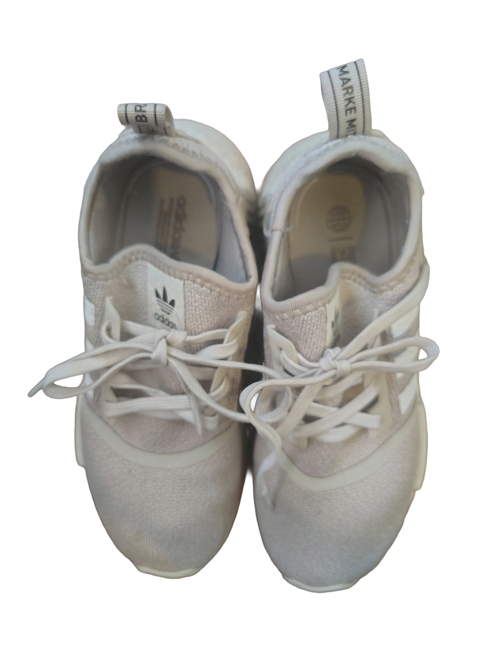 adidas Boys Light Beige Lace-Up Sneakers Size 1.5